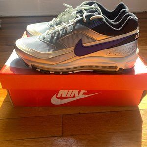 NEW Nike Airmax 97/BW Metallic Silver Persian Violet Sz 9 (Men's)
